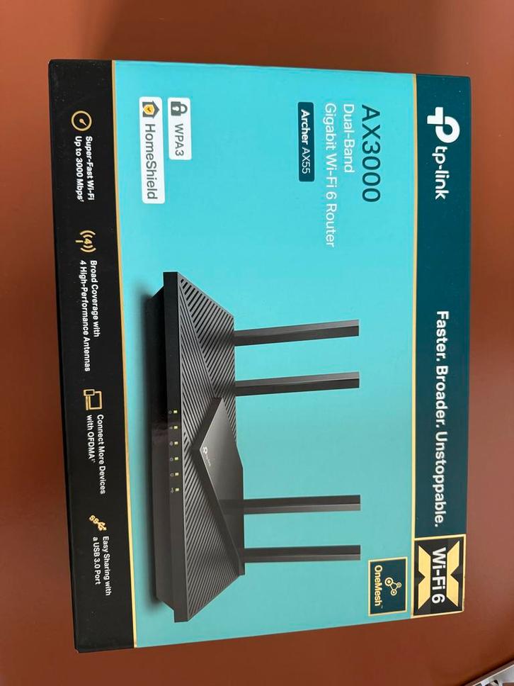 TP-Link Archer AX55 Router - Nieuw!, Computers en Software, Routers en Modems, Nieuw, Router, Ophalen of Verzenden