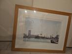 Schilderij De Leuvehaven Rotterdam 77x59, Antiek en Kunst, Ophalen of Verzenden