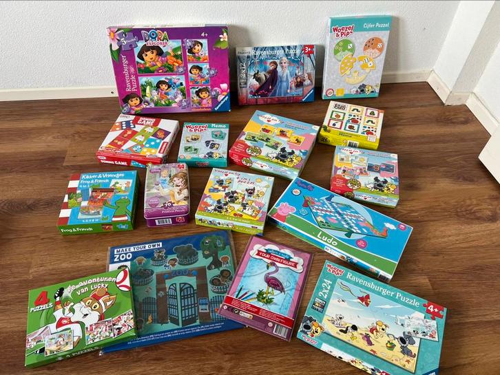 Compleet pakket: Puzzels, memory, knutselen, spelletjes, Kinderen en Baby's, Speelgoed | Overig, Zo goed als nieuw, Jongen of Meisje
