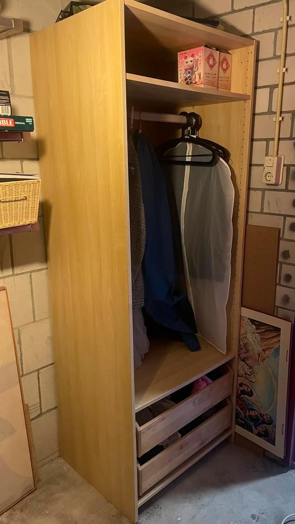 Pax kast element garderobekast lades kledingkast eiken zgan, Huis en Inrichting, Kasten | Kledingkasten, Zo goed als nieuw, 200 cm of meer