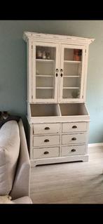 Witte brocante kast, Ophalen, Gebruikt, 50 tot 100 cm, Minder dan 100 cm
