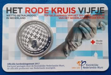 5 Euro 2017 Rode Kruis UNC Coincard beschikbaar voor biedingen