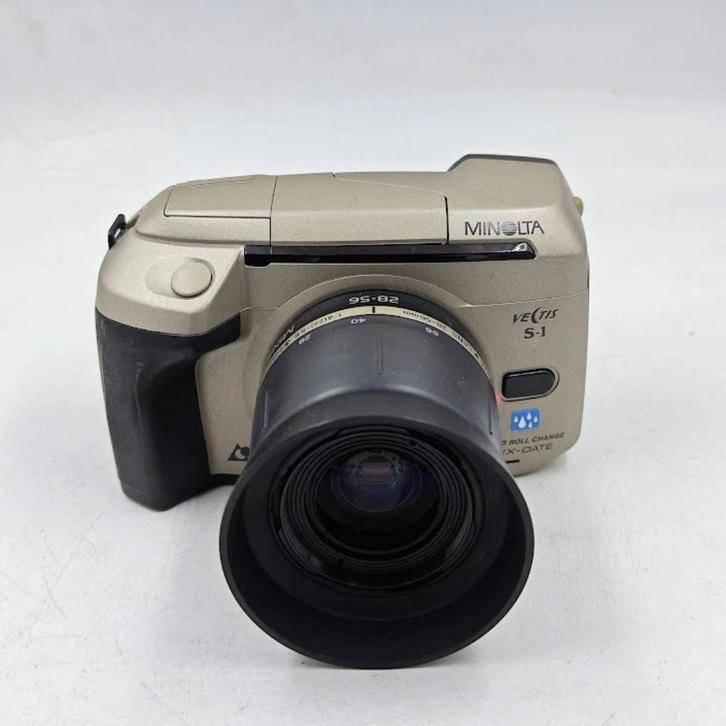 Minolta Vectis S1 APS camera met 22-80 mm lens., Audio, Tv en Foto, Fotocamera's Analoog, Gebruikt, Spiegelreflex, Minolta, Ophalen of Verzenden