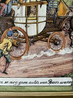 Antiek Tegeltableau 'Toen er nog geen auto's van Beets ware, Antiek en Kunst, Antiek | Wandborden en Tegels, Ophalen of Verzenden