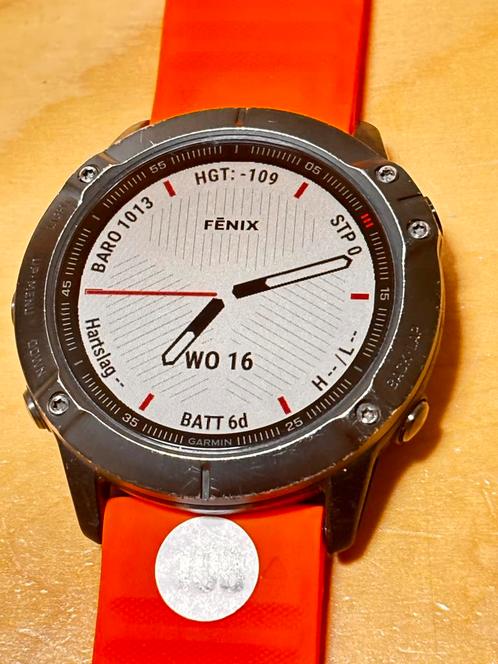 Garmin Fenix 6x (GPSinruil.nr 108), Sieraden, Tassen en Uiterlijk, Sporthorloges, Zo goed als nieuw, Android, Zwart, Ophalen of Verzenden
