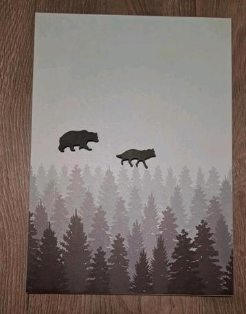 Memo bord, magneetbord met dieren magneetjes