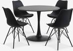 Jysk 4 klarup eetkamerstoelen stoelen design eetkamer zwart, Huis en Inrichting, Ophalen, Zo goed als nieuw