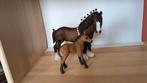 Schleich paard shire met veulen, Verzamelen, Ophalen of Verzenden, Zo goed als nieuw