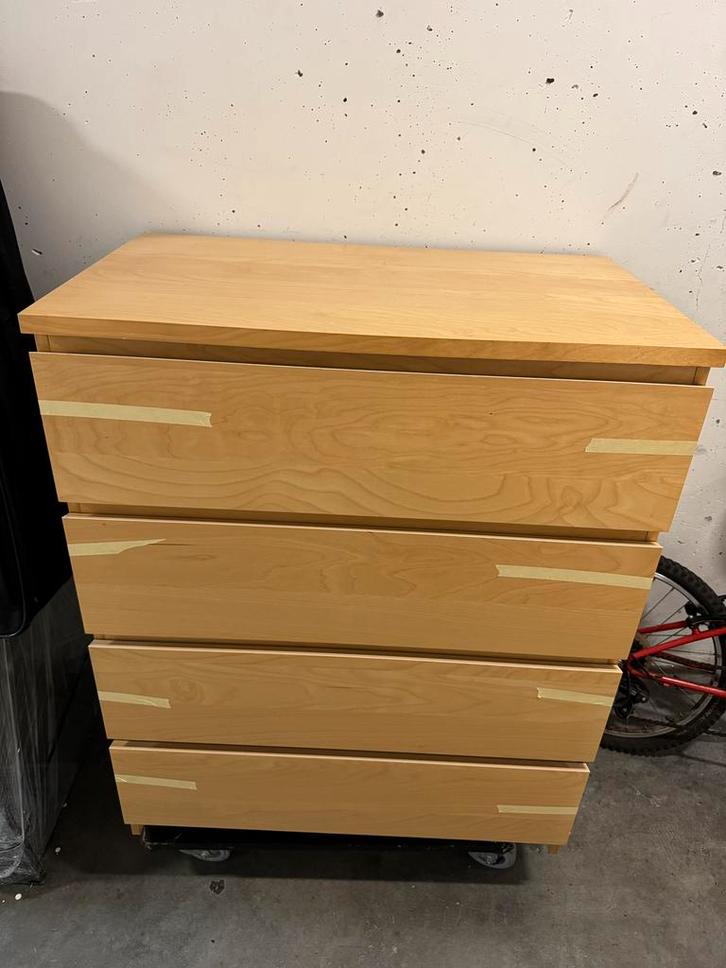 IKEA Malm kastje houtkleur, Huis en Inrichting, Kasten | Ladekasten, Zo goed als nieuw, 100 tot 150 cm, 50 tot 100 cm, 50 tot 75 cm