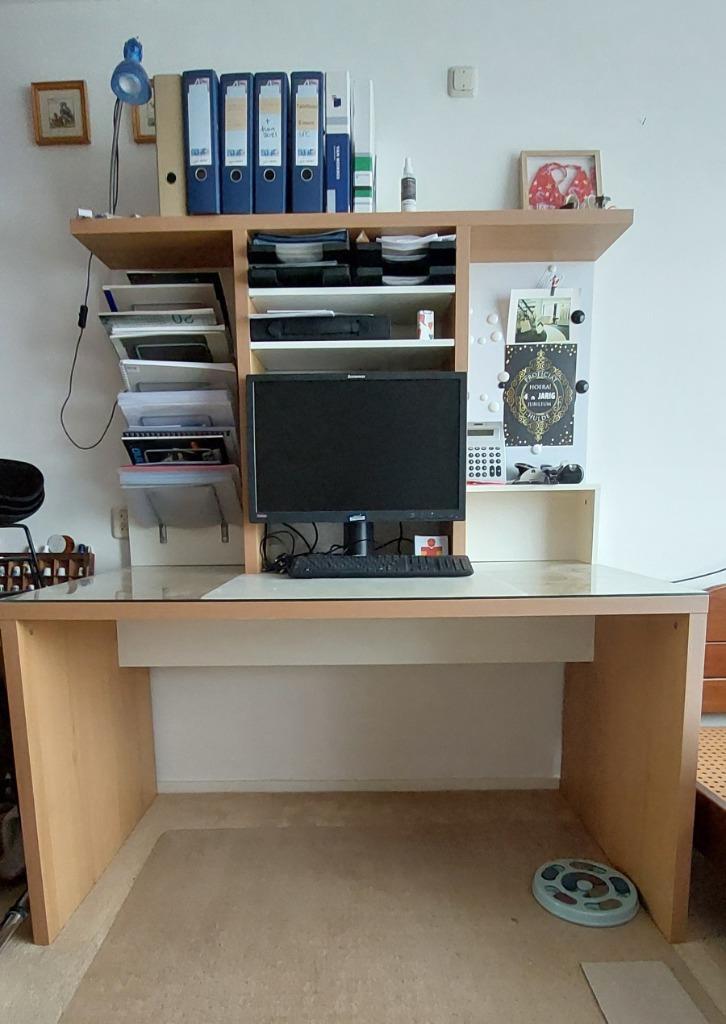 stoer bureau, Huis en Inrichting, Bureaus, Gebruikt, Bureau, Ophalen