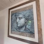 Grote (125b x127 h)mooie afbeelding met luxe lijst €75.00, Ophalen, 125 cm of meer, Schilderij, 75 cm of meer