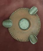antieke asbak van koper met munt uit Chili. Doorsnede 9 cm, Antiek en Kunst, Antiek | Koper en Brons, Ophalen of Verzenden, Koper
