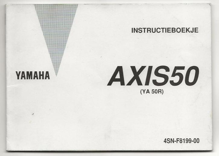 Yamaha AXIS50 YA 50 R handleiding (3466z) scooter, Fietsen en Brommers, Handleidingen en Instructieboekjes, Zo goed als nieuw