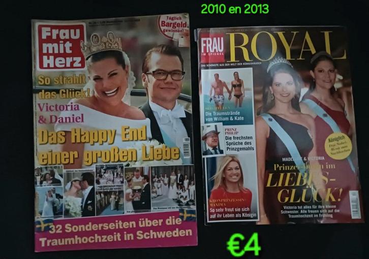 Frau im spiegel royal & frau met herz prinses victoria, Verzamelen, Koninklijk Huis en Royalty, Gebruikt, Tijdschrift of Boek