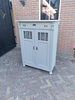 Brocante Meiden Kast Grenen Matte Lakverf, Ophalen