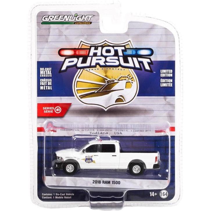 2018 Ram 1500 van Greenlight 1/64 Indiana state police, Hobby en Vrije tijd, Modelauto's | Overige schalen, Nieuw, Auto, Ophalen of Verzenden