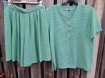 Vintage set: rok met top groen geblokt - Uniek!!!, Maat 38/40 (M), Ophalen of Verzenden, Zo goed als nieuw, Onder de knie