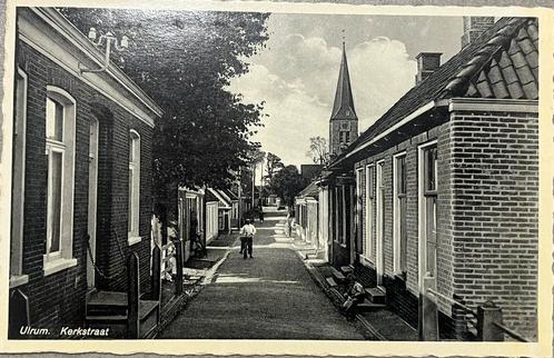 kaart Kerkstraat Ulrum Groningen, Verzamelen, Ansichtkaarten | Nederland, Groningen, Ophalen of Verzenden