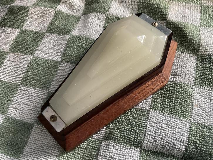Art Deco Bakeliet Lampje met Houten Omlijsting, Antiek en Kunst, Antiek | Lampen, Ophalen of Verzenden