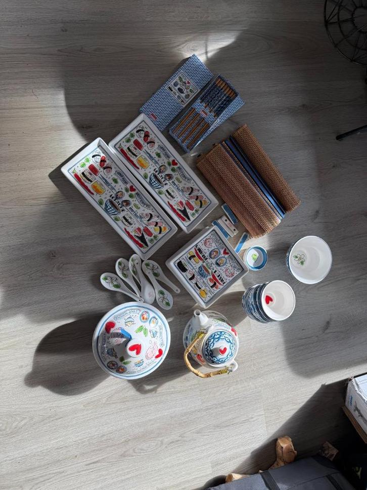 Super leuk Sushi Servies van Blond Amsterdam, Huis en Inrichting, Keuken | Servies, Zo goed als nieuw, Compleet servies, Blond Amsterdam