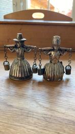 2 vintage tinnen tafelbelletjes, Antiek en Kunst, Ophalen of Verzenden
