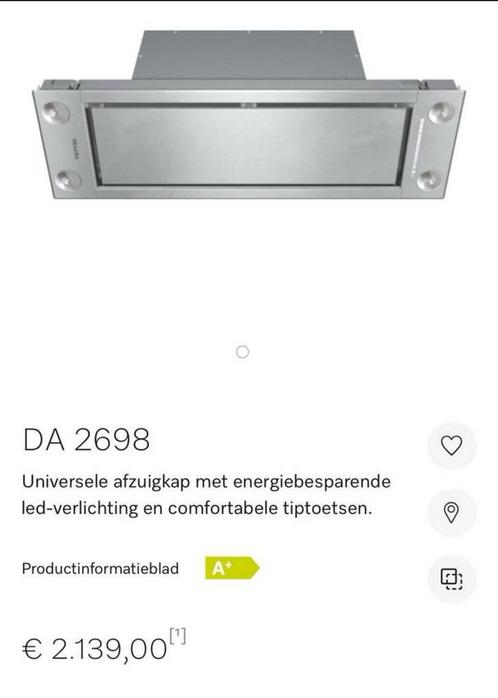 Miele DA 2698 afzuigkap nieuw  np 2139,-  hoge korting 700,-, Witgoed en Apparatuur, Afzuigkappen, Nieuw, Inbouw, 600 tot 800 m³ per uur