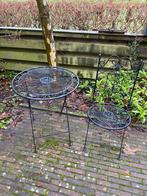 Brocante ijzeren tuinset, Ophalen, Gebruikt