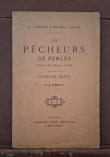 Libretto wereldpremière "Les Pecheurs de Perles"  1863 Bizet