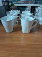 Witte Kopjes - Set van 6, Keramiek, Ophalen of Verzenden, Zo goed als nieuw, Overige stijlen