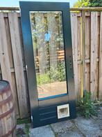 (hard-)houten achterdeur, dubbel glas, kattenluik b/h=82/201, Doe-het-zelf en Verbouw, Gebruikt, 80 tot 100 cm, Ophalen of Verzenden