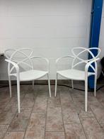 witte polypropyleen fauteuil, Ophalen, Kunststof, Gebruikt, Twee