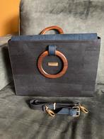 Bag Affaire Bossy Laptoptas - Kurk/katoen. Zwart/marineblauw, Computers en Software, Laptoptassen, Ophalen of Verzenden, 16 inch