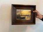 Schilderij met boot in waterlandschap, Antiek en Kunst, Ophalen