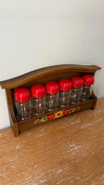 Vintage Kruidenrek met Potjes, Huis en Inrichting, Keuken | Keukenbenodigdheden, Ophalen, Zo goed als nieuw