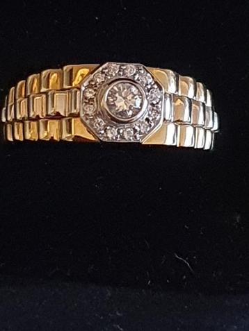 Rolex ring als nieuw 18 kr 750 gekeurd met briljanten beschikbaar voor biedingen