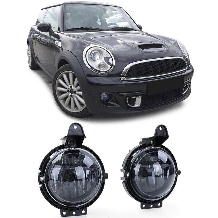 Smoke Glas Mistlampen Grill Bumper Mini R55 R56 R57 R58 R59, Auto diversen, Tuning en Styling, Verzenden