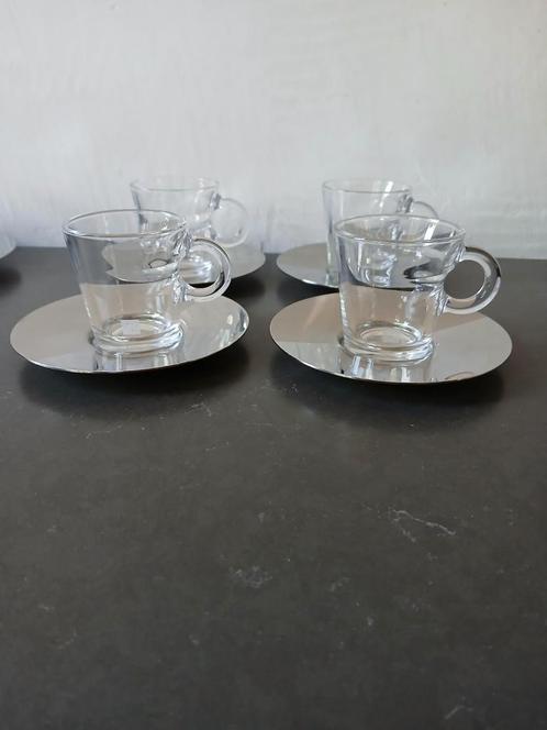 Nespresso View Collection espresso kop en schotels (4), Huis en Inrichting, Keuken | Servies, Zo goed als nieuw, Kop(pen) en/of Schotel(s)