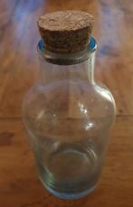 1x flesje met kurk. H.15.4 cm x D.7 1 cm., Ophalen of Verzenden