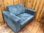 Loveseat Alcantara Groen/Grijs - 130x85cm, Huis en Inrichting, Fauteuils, Ophalen of Verzenden, Zo goed als nieuw, Stof, 75 tot 100 cm