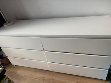 Malm kast 6 lades wit