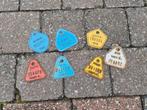 7 fietsverzekeringsplaatjes, Verzamelen, Overige Verzamelen, Ophalen, Zo goed als nieuw