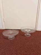 Glazen Taartschalen - Set van 2, Ophalen, Schaal, Rond, Glas