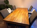 Eiken eettafel, 179x84,5x78 cm, Ophalen, Eikenhout, 50 tot 100 cm, Zo goed als nieuw