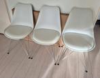 Witte Eetkamerstoelen - Set van 4, Ophalen, Gebruikt, Wit, Vier