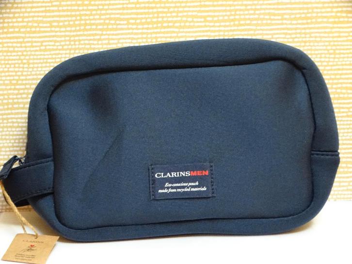 Clarins Men toilettas donkerblauw, Sieraden, Tassen en Uiterlijk, Toilettassen, Nieuw, Heer, Blauw, Ophalen of Verzenden