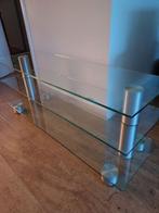 audiomeubel, Huis en Inrichting, Kasten | Televisiemeubels, Ophalen, Gebruikt, 100 tot 150 cm, Glas