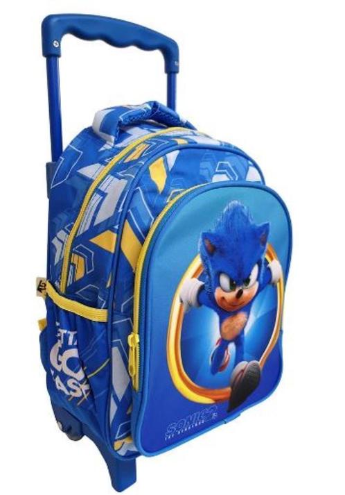 Sonic Trolley Rugzak - Sega, Sieraden, Tassen en Uiterlijk, Koffers, Nieuw, Minder dan 50 cm, Uitschuifbare handgreep, Verstelbaar tot rugtas