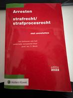 Arresten strafrecht/strafprocesrecht 2022 — Arrestenbundel, Boeken, Studieboeken en Cursussen, Gelezen, T. Blom, Alpha, HBO