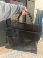 Fred de la Bretoniere Zwarte Leren laptopTas Croco Laptop, Ophalen of Verzenden, Gebruikt, Zwart, Handtas