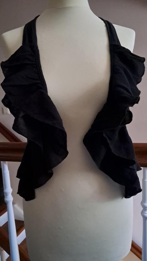 Zwart hesje mt. S, Kleding | Dames, Tops, Zo goed als nieuw, Maat 36 (S), Zwart, Zonder mouw, Ophalen of Verzenden